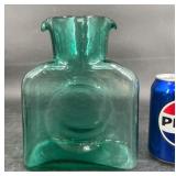 Blenko Model 384 Green Glass Bottle w Flared Rim