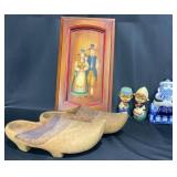 Dutch Lot Decorative Wooden Shoes, Figurines &