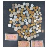Foreign Coins & Currency Some Over 100 yrs Old