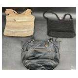 3 The Sak Purses ï¿½ Black Leather & Crocheted