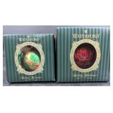 2 Vintage Waterford Heirlooms Christmas Ornaments