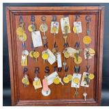 Vintage 1950ï¿½s-1960ï¿½s Keys on Display Board