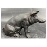 Vintage Cast Iron Pig Piggy Bank