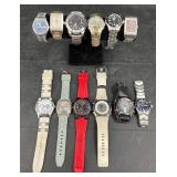 12 Menï¿½s Watches ï¿½ Fossil, Armitron, Timex +