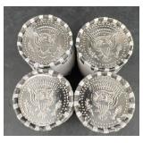 4 Rolls of Unc New Kennedy Half Dollar Coins