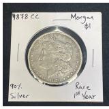 1878 Carson City U.S. Morgan Silver Dollar Coin