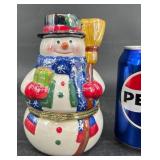 Snowman Music Box w Hidden Internal Scene