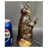 5th Avenue Crystal Amber Blown Glass Bear Figurine