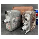 2 Vintage Auto 8 Movie Cameras - Bell & Howell +