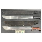 2 Machetes w Sheaths ï¿½ Tramontina Brazil +