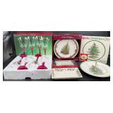 Christmas Dinnerware w Glasses ï¿½ Spode & Radko