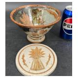 Pigeon Forge Art Pottery Trivet & Charpentier Bowl