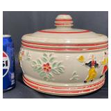 Vntg 1940ï¿½sï¿½Red Wing Pottery Peasants Biscuit Jar