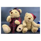 2 Vntg Avon Christmas Bedtime Tales Singing Teddy