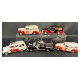 5 Diecast Vintage Racing Truck Banks - ERTL+