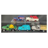 5 Diecast Cars w Advertising Graphics Truck Banks