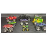 9 Toy Vehicles ï¿½ Monster Trucks, Tractors, Jeep
