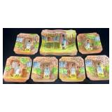 Vintage Royal Doulton Gaffers Plater & 6 Plates