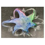 Vintage Murano Hand Blown Starfish Art Glass Bowl
