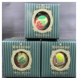 3 Vintage Waterford Heirlooms Christmas Ornaments