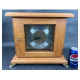 Vntg Upcycled Franz Hermle Wooden Mantel Clock