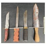4 Assorted Vintage Fixed Blade Knives