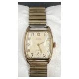 Vntg Menï¿½s Elgin DeLuxe 10KT GF Watch w Speidel