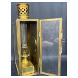 Vintage Brass Oil Hurricane Wall Lantern Lamp