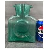 Blenko Green Glass Vase Model 384 w Flared Rim