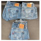 3 Pairs Leviï¿½s Jeans w Red Tabs & 501 40/36