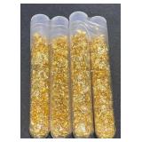 4 Vials of Gold Flakes