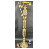 Vntg French-Style Brass Rotary Floor Stand Phone