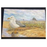 Original Seagull Painting by Blue Bond