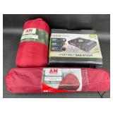 New w Tags Cedar Trail Portable Gas Stove, Tent +