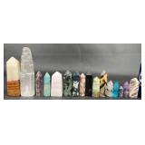 Polished Crystal Tower Points Collection, Various