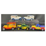 5 Diecast Cars w Advertising Graphicsï¿½ ERTL Banks+