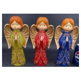 Trio Vintage 1970ï¿½s Ardco Praying Angel Figurines