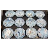 12  Vntg Haviland Limoges Plates Christmas Theme