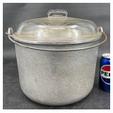 Vintage Guardian Aluminum Stock Pot w Glass Lid