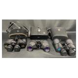 3 Pairs Vintage Binoculars w Cases ï¿½ Tasco +