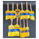 11 New Purdy Paint Brushes Assorted Styles & Sizes