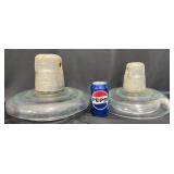 2 Large Sediver 12 Glass Electrical Insulators