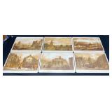 6 Vntg Lady Clare Lacquered Placemats London Scene
