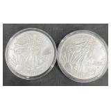 Pair 2025 Silver Eagles 1 oz .999 Silver Dollars