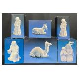 6 Vntg Avon Nativity Collectible Figurines w Boxes
