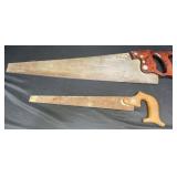 2 Vintage Handsaws ï¿½ E.C. Atkins 58 & Disston