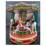 Mr. Christmas Holiday-Go-Round Carousel, Works