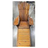Wooden Adirondack Chair w Ottoman