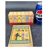 Vntg Library of Games & Pink Laffin Says Booklet