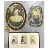 Antique Bubble Framed Portraits & Photo Collage